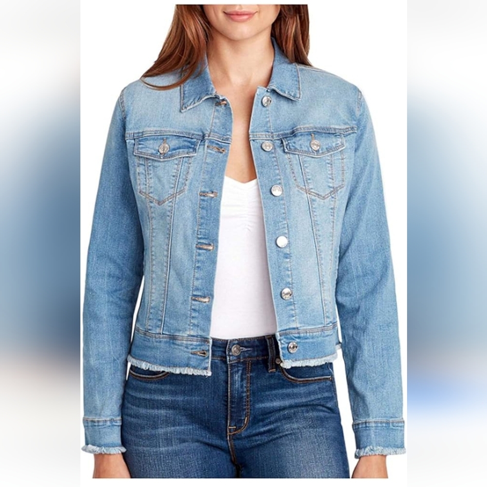 [L] Ruff edge Jean Jacket - Picture 3 of 7